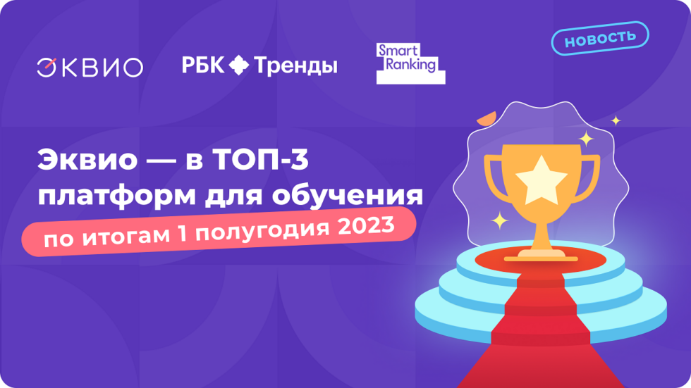 Эквио вошла в тройку крупнейших LMS в рейтинге Smart Ranking в 1 полугодии 2023